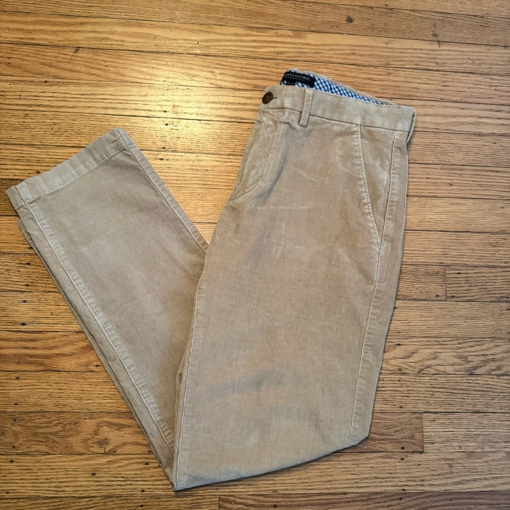 Banana Republic Men's Beige Corduroy Pants Size 30 - Picture 8 of 10